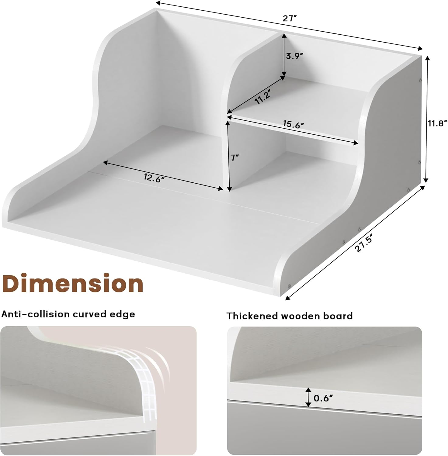 DTK Washer Dryer Countertop with Shelf Single