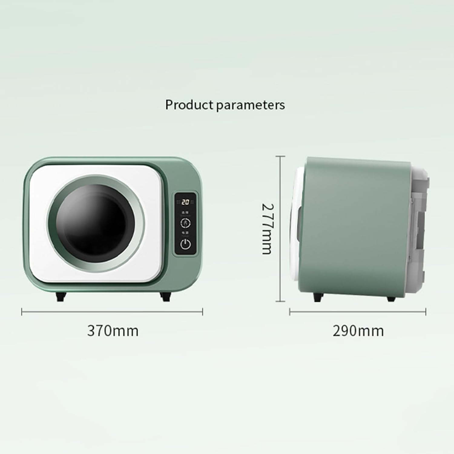 Portable Clothes Dryer, Compact Mini Electric Laundry Dryer, One-touch Touch Screen, Multiple Modes, Stainless Steel Tub, for Apartments, Home, Dorm, Travel RVs