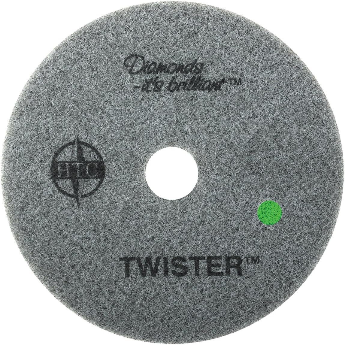 Americo Manufacturing 435511 Twister Green 3000 Grit Floor Pad for Step 3 Polishing and Daily Maintenance (2 Pack), 11