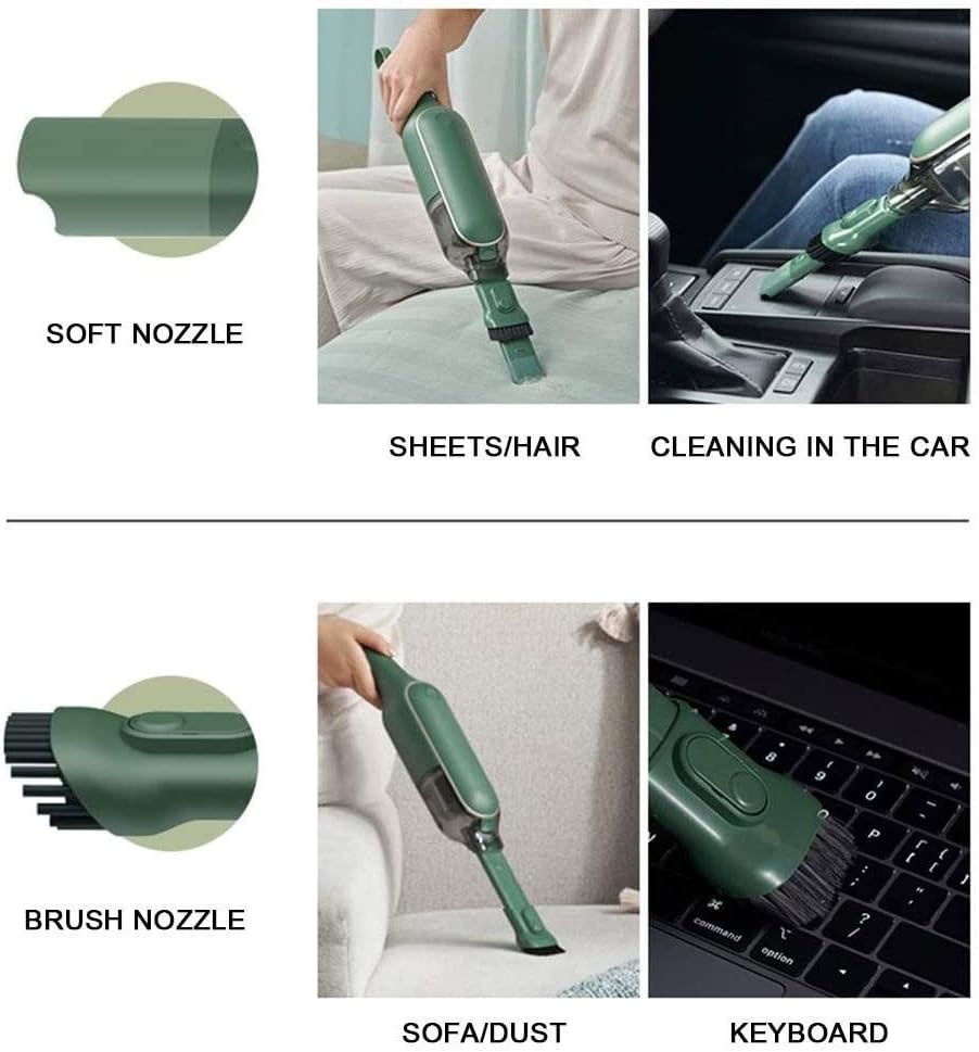 Handheld Vacuum Cordless,Handheld Cleaner Car Powerful Quickly Recharge Portable Mini for Home Car Pets Cleaning Wet Dry Household Cordless for Sofa Carpet Bed Car Cleaning(A)