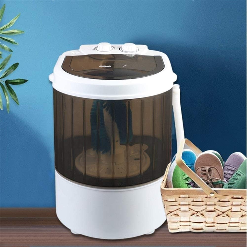 Portable Mini Washing Machine Wash Shoes Wash Clothes and Spin-dry, Semi-Automatic, 10 lbs Capacity,Mini Washer for Apartments Camping Dorms Business Trip College Rooms (Color : Black)
