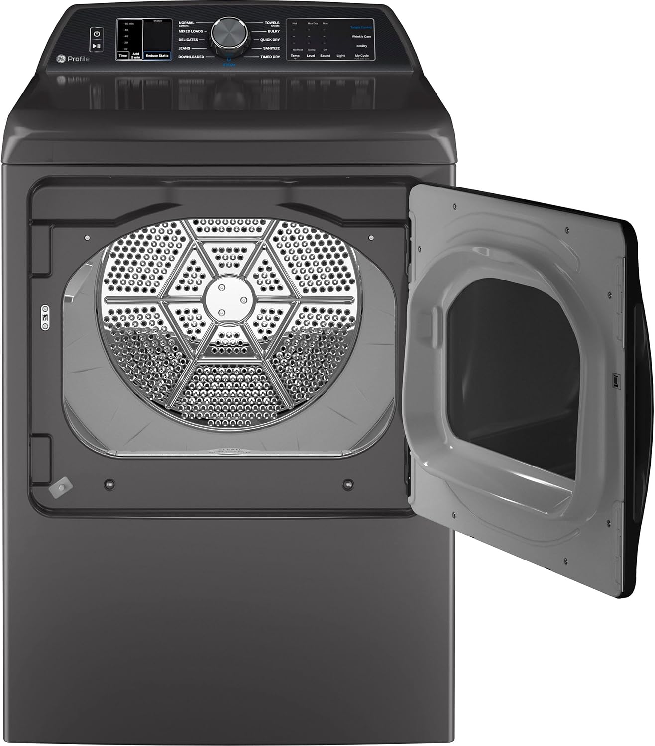 GE PTD70GBPTDG aluminized Alloy Drum Gas Dryer, Diamond Gray