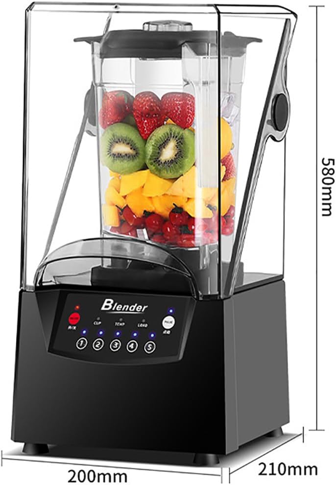 2L Smoothie Blender, 2200W Commercial Soundproof Blender, Self-Cleaning Smoothie Maker, Professional Countertop Blender with Digital Waterproof Touchpad, for Ice Crushing, Shakes and Smoothies