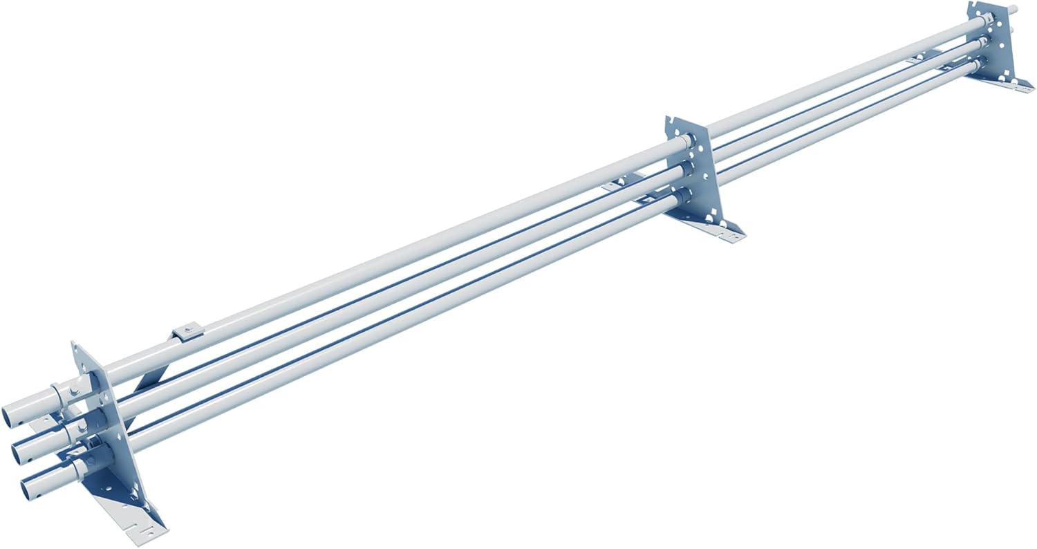 Snow Guard Railing, 8ft Roof Snow Ice Guards for Metal Roofs and Wood Roofs, Stop Snow from Sliding Off Your Roof, Extendable, Gray