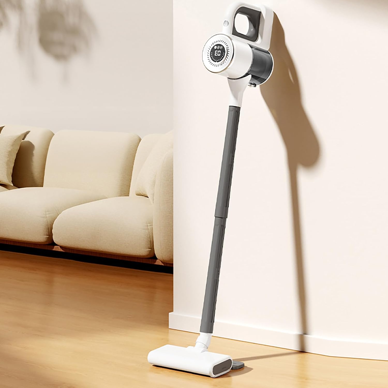 Cordless Stick Vacuum Cleaner, 50 Minutes Runtime, Rechargeable, Tangle-Resistant Design for Carpet, Hard Floor, Pet Hair