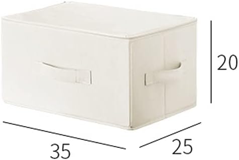 INLIMA Appliance Shelf for Kitchen Large Storage Basket Bin Set [1-Pack] Storage Cube Box Foldable Canvas Fabric Collapsible Organizer With Handles For Home Office Closet（colour：white） (Size : Small