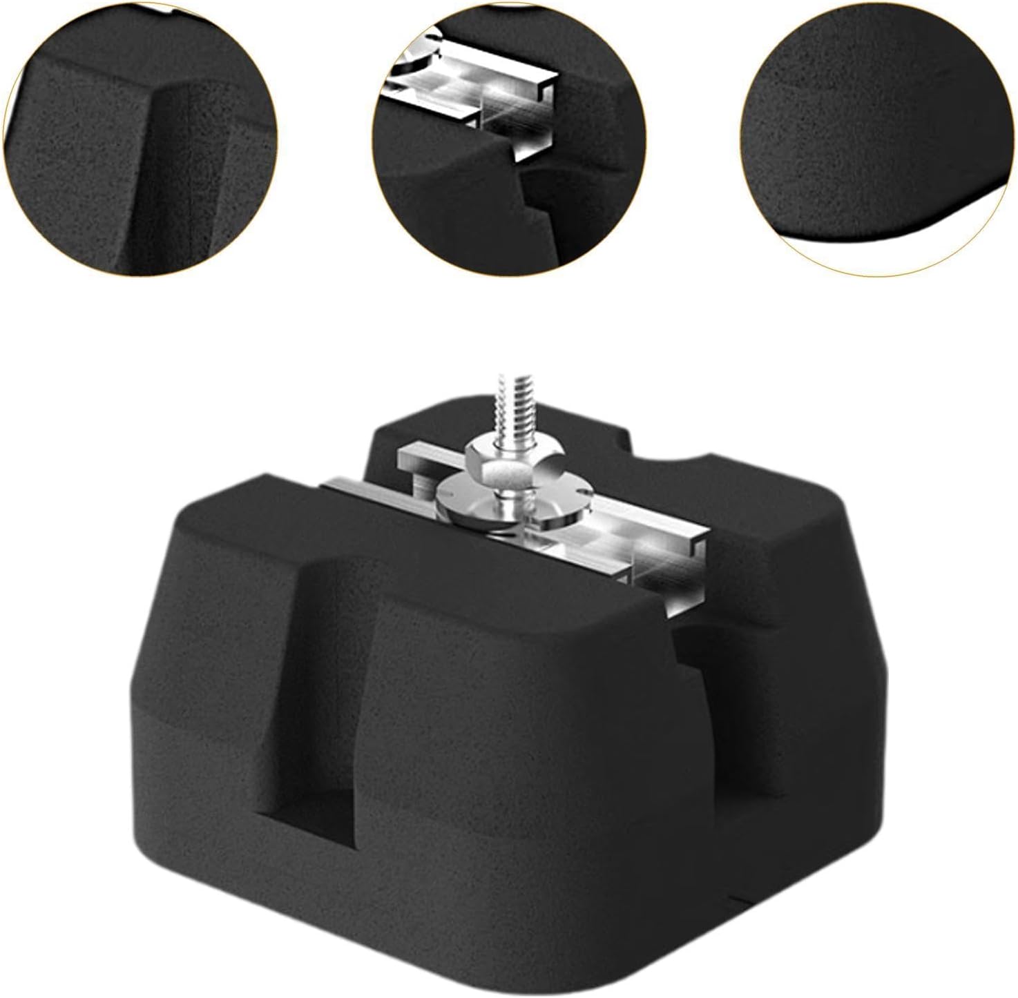 4X Air Conditioning Anti Vibration Pad Isolator Rubber Pad Easy Installation Shockproof Pads for Air Conditioner Attachments, C 100x100x65mm