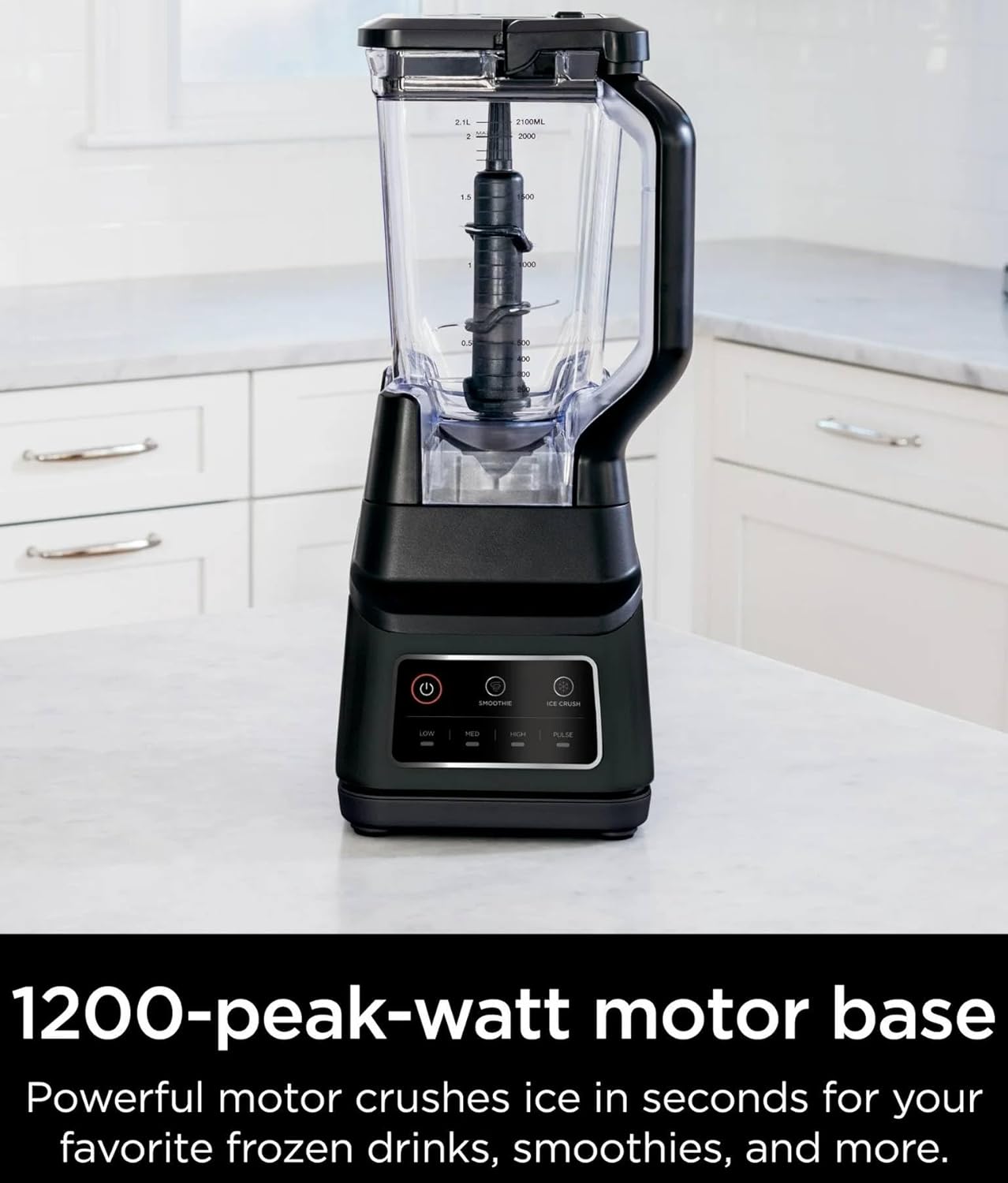 High Power Countertop Blender with Preset Programs, 72 Oz Large Capacity Pitcher, Ice Crushing Smoothie and Frozen Drink Maker, Dishwasher Safe, Electric Blender