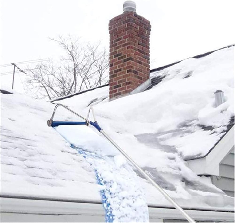 Snow Rake 21 FT Snow Rake for House Roof, Roof Snow Shovel with Adjustable Telescopic Handle, Low Temperature Resistance Roof Rake Snow Remover