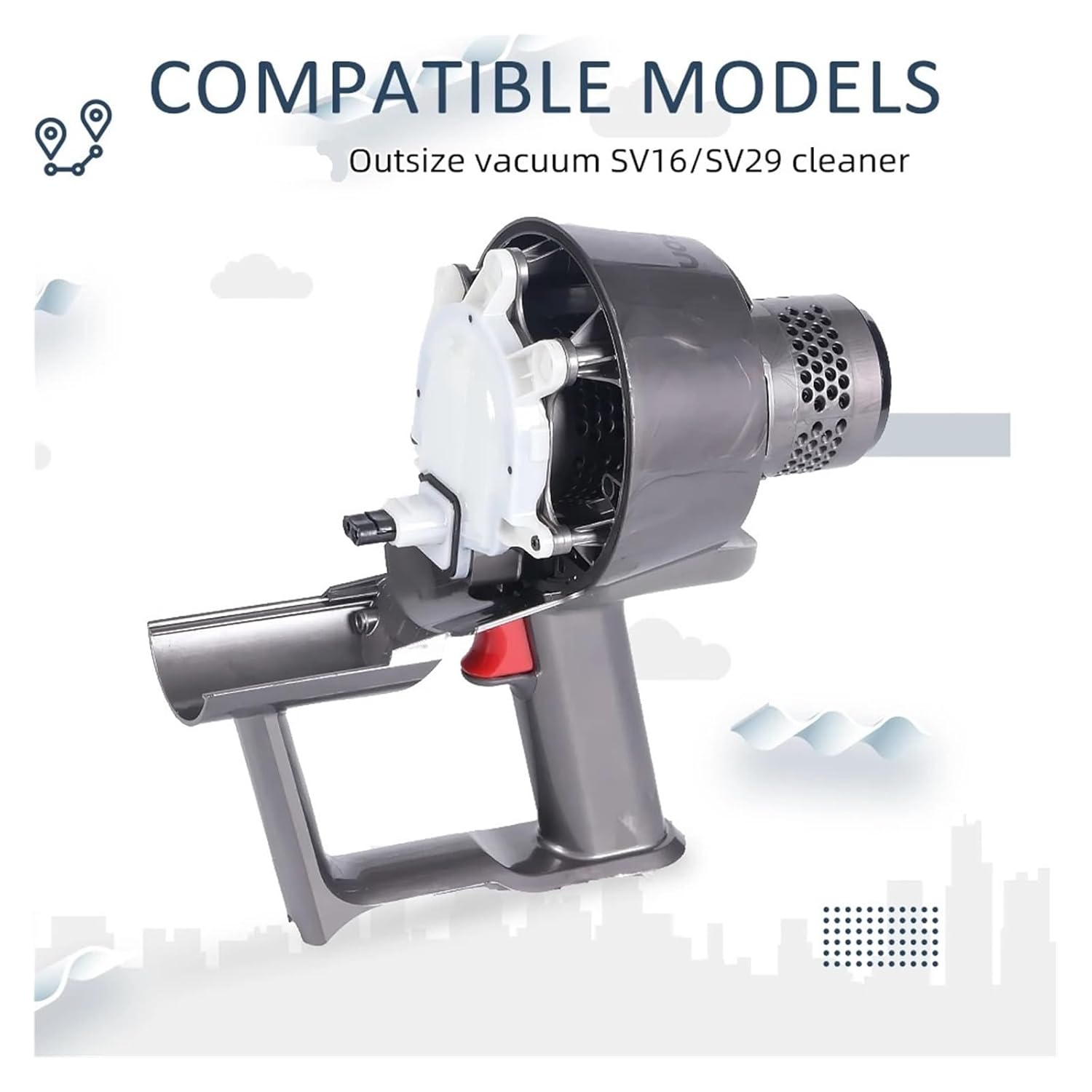 Large Vacuum Cleaner Motor Handle Housing Switch Assembly, Compatible with Dyson, SV16 SV29, Handheld Vacuum Motor Assembly Replacement Part