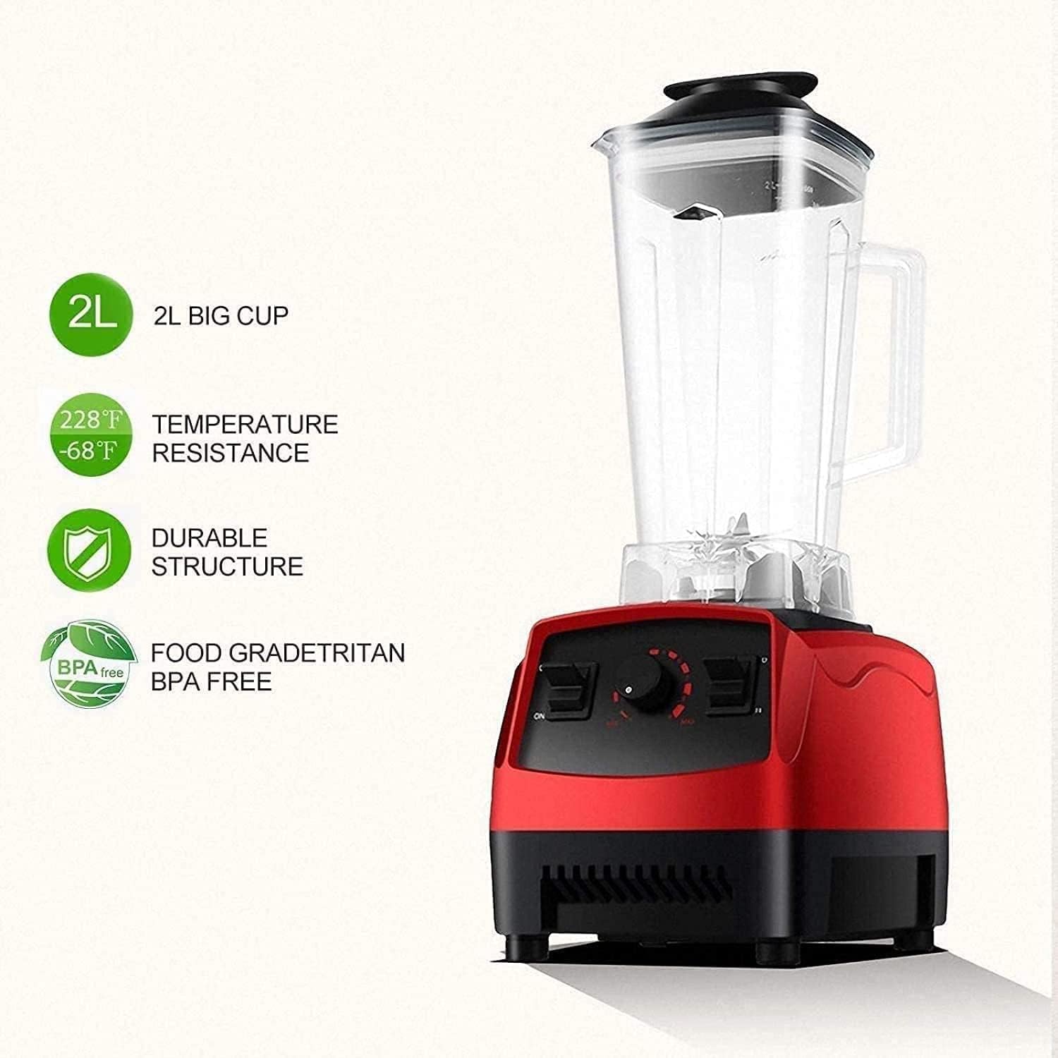 Home Small Ice Crusher, Milkshake Smoothie 1000 W Blender, High Speed Ice Crusher 2L Home Heating Automatic Cooking Machine