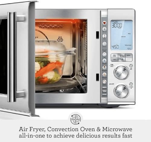 Breville BMO870BSS Combi Wave 3-in-1 Microwave, Air Fryer and Convection Oven, Brushed Stainless Steel