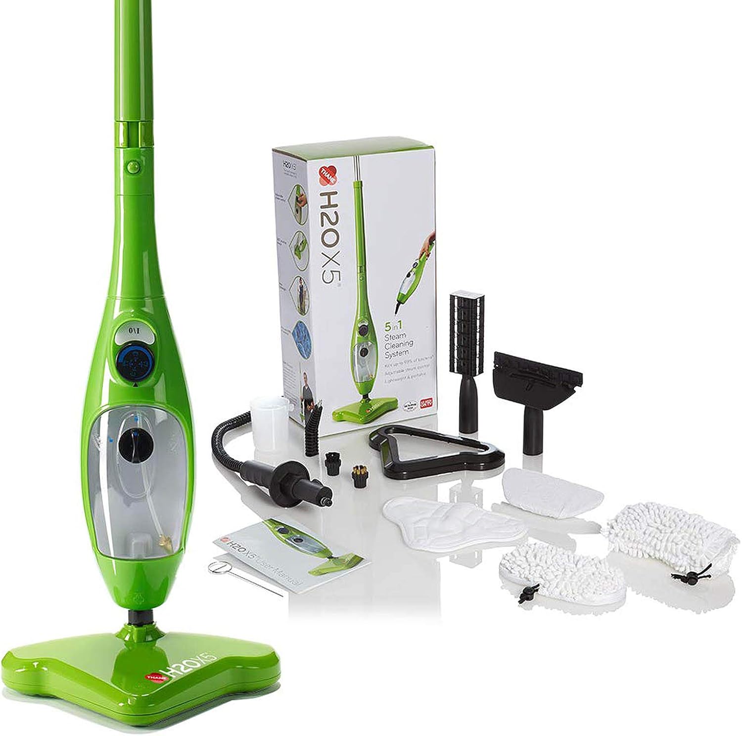 Electric Mop Floor Cleaner Cordless Multifunctional Household Rechargeable Steam Mop Handheld Vacuum Floor and Carpet Cleaner Green (Green)