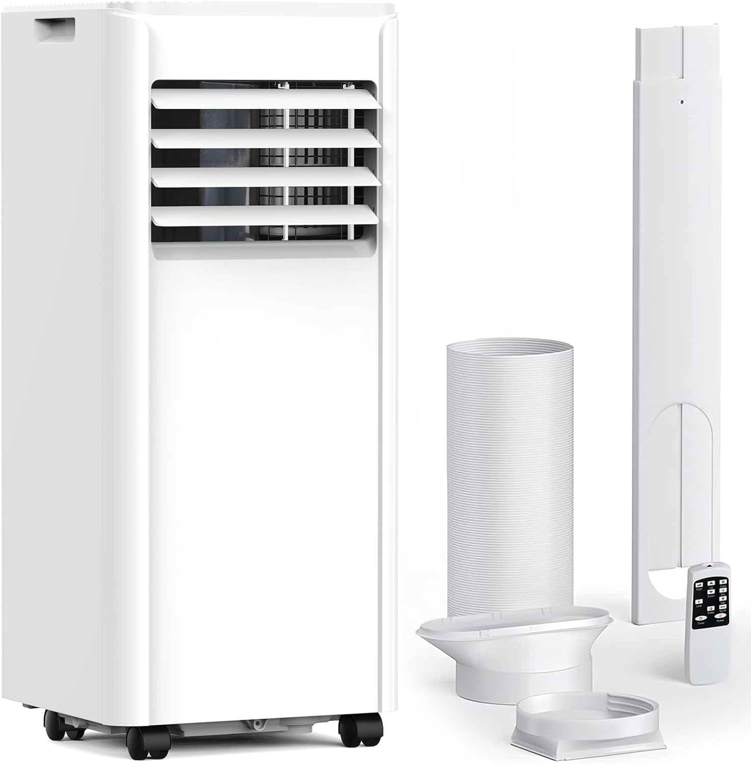 Antarctic Star 10,000 BTU Portable Air Conditioners Cools Up to 450 Sq.Ft, 4 Modes Portable AC with LED Display/Remote/24Hrs Timer for Home/Office/Dorms, White