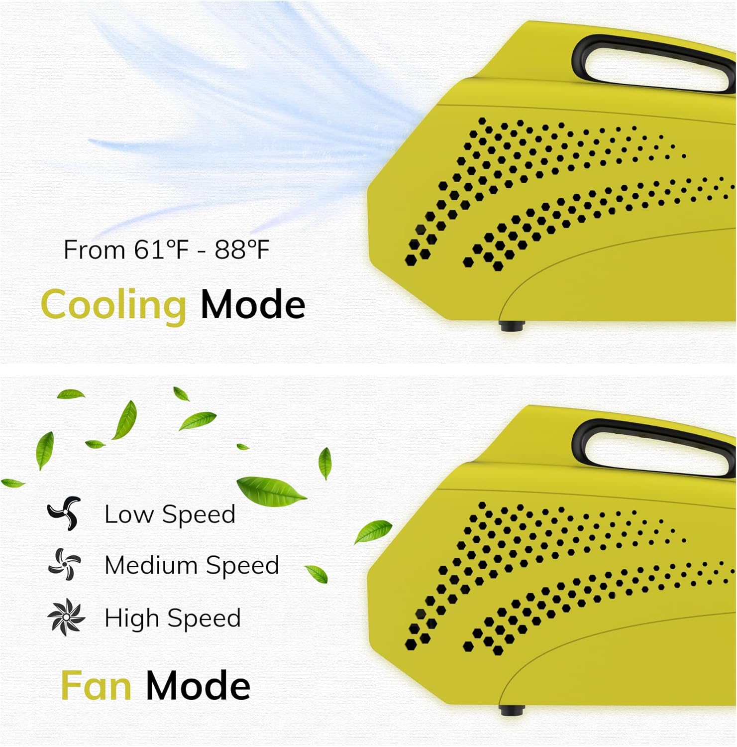 Portable Air Conditioner for Tent for 25-50 Sq. Ft, Outdoor AC Unit with Fan Modes for Truck Van Camping Small Rooms, Windowless Air Cooler with Dual Hoses