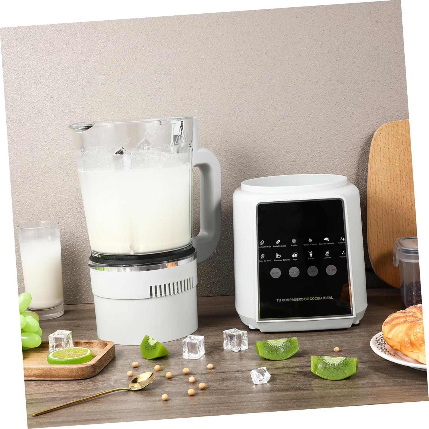 110v High-speed Countertop Blender with Non-stick Jar Self-cleaning Function Low-noise Operation for Smoothies Juices and Food Processing The Kitchen