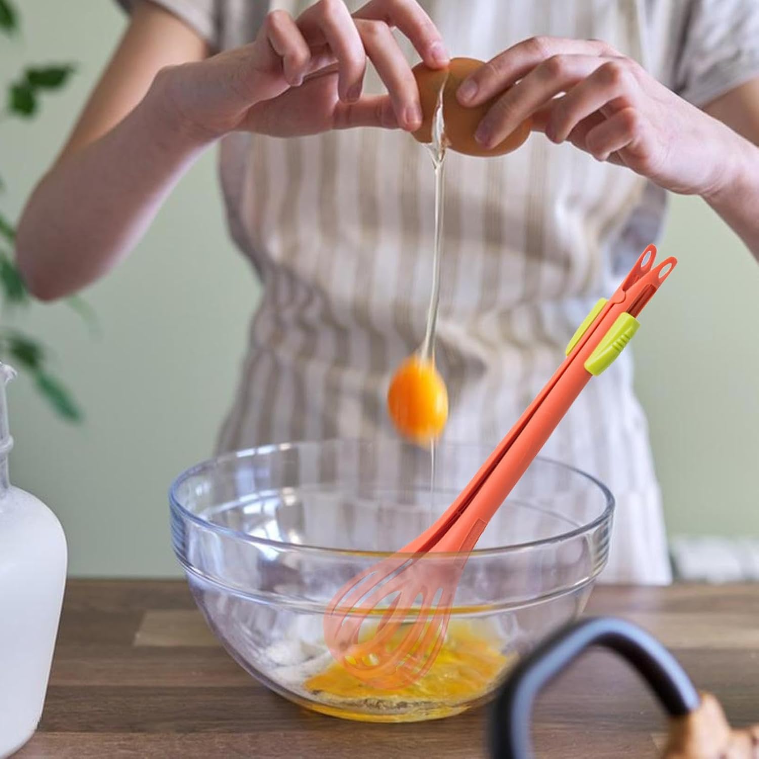 Multifunctional Egg Beater, 2 in 1 Egg Beater Whisk, Household Food Tongs, Handheld Egg Whisk Blender Noodle Clip, Household Kitchen Tool For Gripping, Stirring, Mixing Food