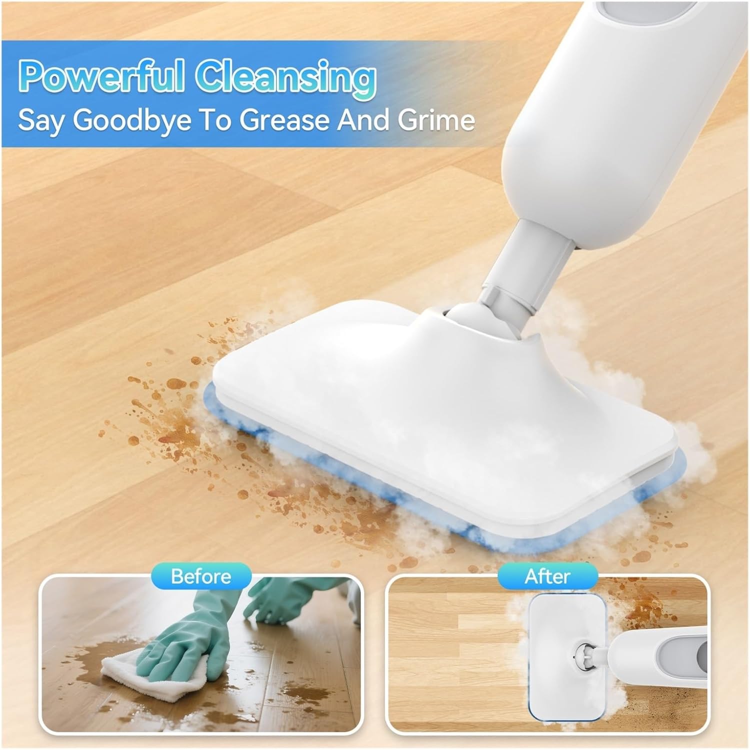 Powerful Steam Mop | Model F2 Detachable Handheld Steam Cleaner | Compatible With INSE | High Temperature Cleaning For Carpet & Hard Floor