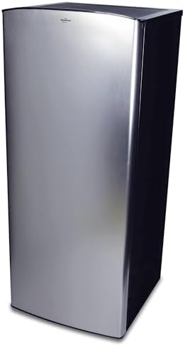 Koolatron Mini Fridge W/Freezer 6.2 Cu Ft Small Refrigerator for Dorm, Office, Bedroom, Home - Beer Fridge, Stainless Steel