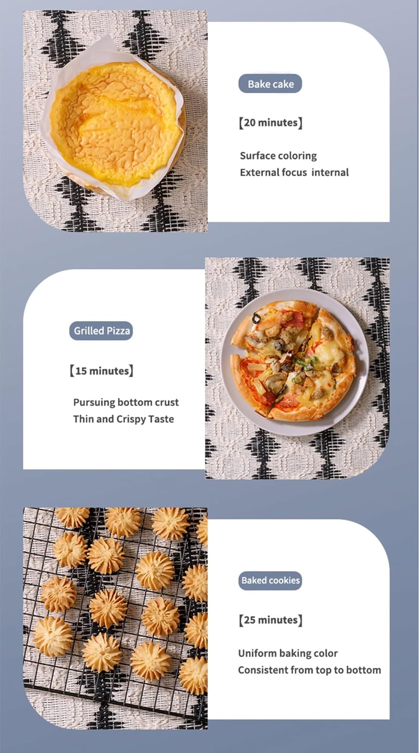 16L Air Fryer Convection Oven Combo, 60min free timer with Built-in baking light, Flip Up & Away 1500W Capability Toaster Oven for oast, Bake, and Broil, Smart