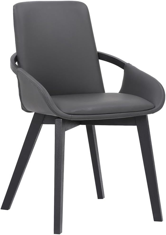 Armen Living Greisen Modern Wood Dining Room Chair, Grey/Charcoal