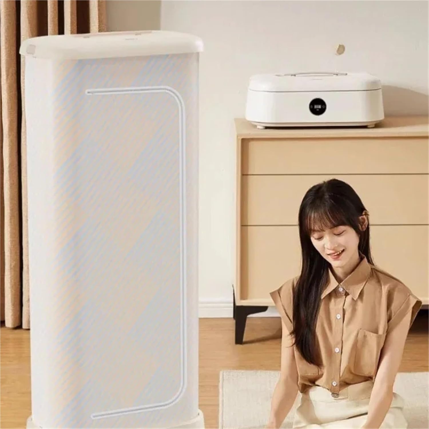 Portable Clothes Dryer, Foldable Dryer Automatic Clothes Drying Machine Household Small Air Dryer,for Travel,Apartment