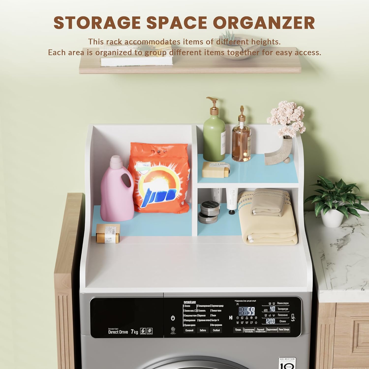 DTK Washer Dryer Countertop with Shelf Single