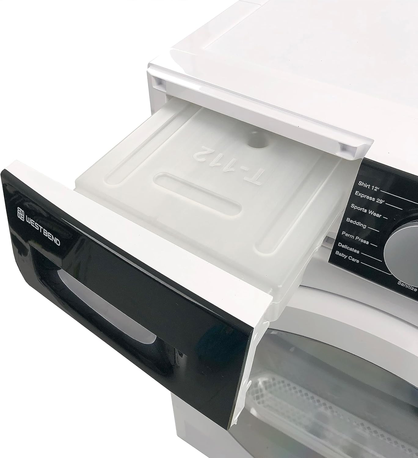 West Bend Clothes Dryer Compact Portable Front Loading for Laundry, Auto and Timed Dry Settings and Anti-Wrinkle, Perfect for Apartments, RV and More, 4-Cu.Ft, White