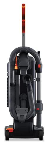 Hoover Commercial HushTone 13-Inch 2-Speed Upright Vacuum Cleaner with IntelliBelt, Quiet Bagged HEPA Filtered Professional Rated, 40-Foot Long Cord, CH54113, Gray/Orange