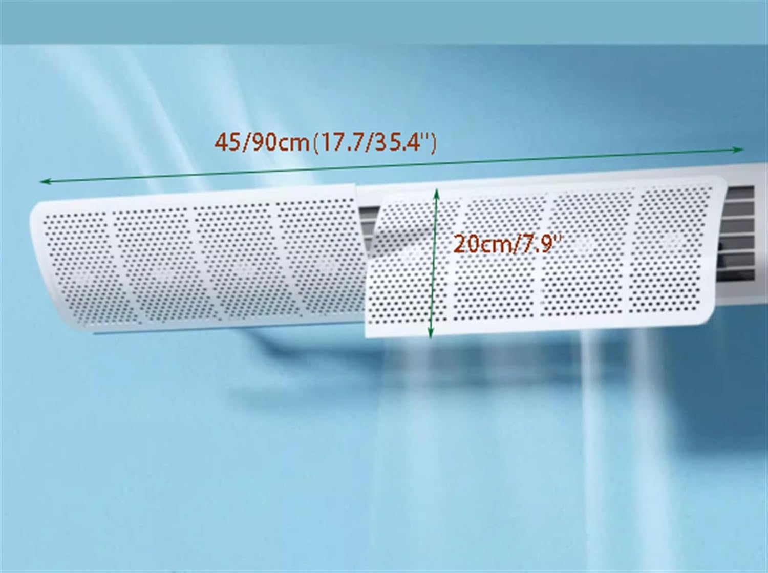 Air conditioning deflector Side Outlet Central AC Air Flow Deflector, Adjustable Celling Air Conditioner Deflector, Air Wing Baffle Wind Direction Windshield for Home Hotel Office