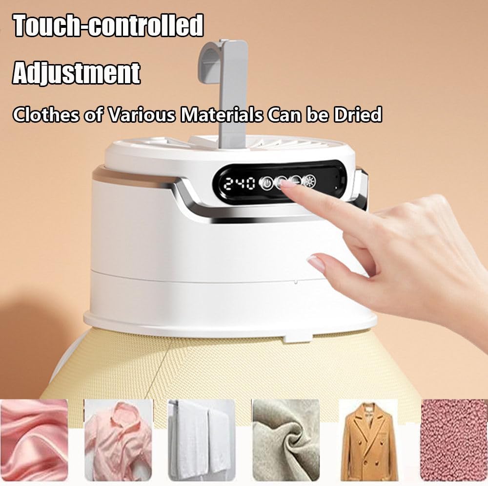 600w Portable Clothes Dryer, Electric Laundry Dryer Machine With Dryer Bag, Travel Mini Dryer For Clothes, Portable Dryer Machine For Clothes, Dryer With Timer, For Travel, Rv, Home,Black