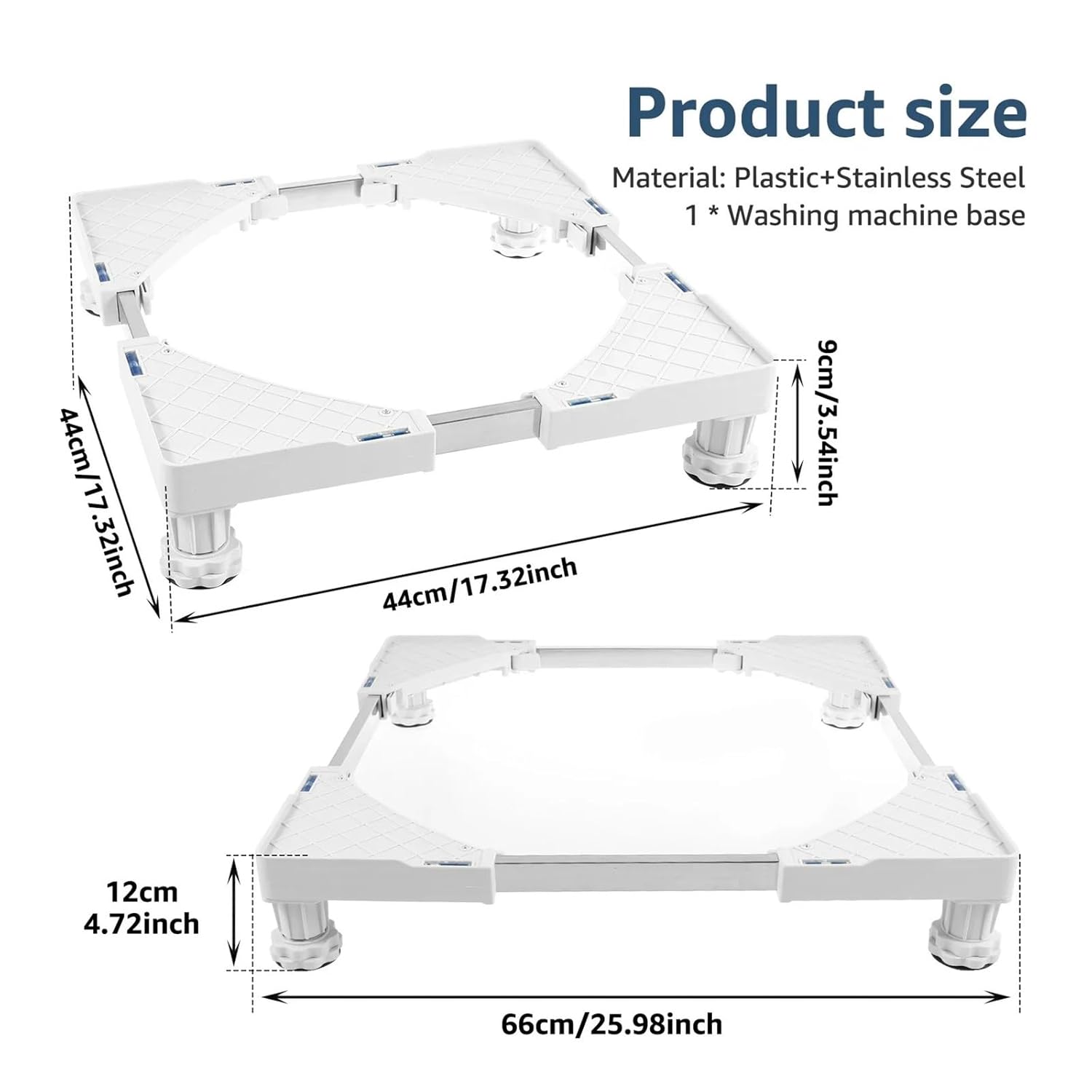 Washing Machine Stand Anti Vibration Feet Pads Movable Appliance Stand Laundry Pedestal Washing Machine Base Furniture Pad
