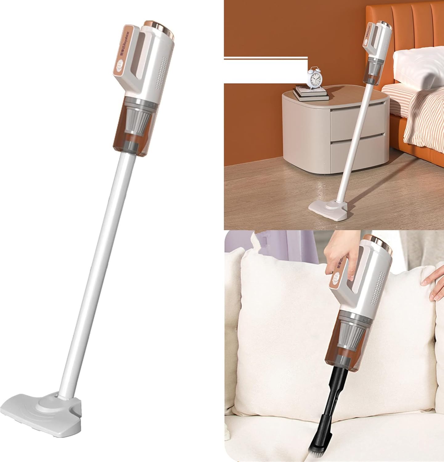 Portable Cordless Stick Vacuum,Long Runtime High Power Suction Vacuum Cleaner,Light Weight Household Vacuum Cleaner for Carpet,Hardwood Floor,Pet Hair