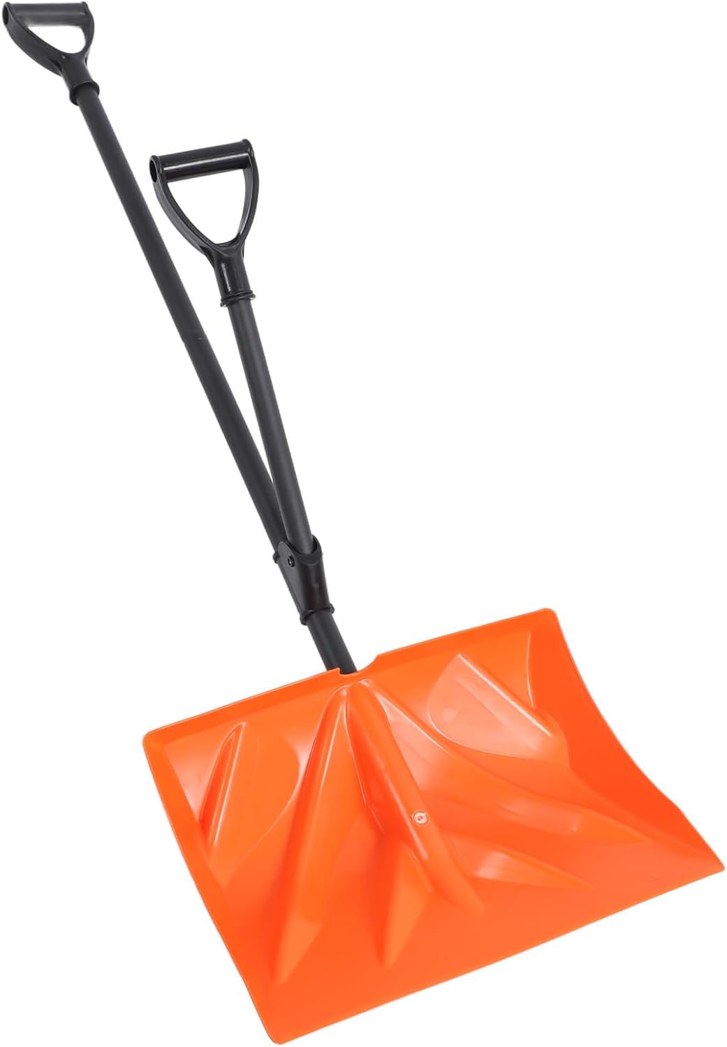 Snow Shovel, High Strength Metal Snow Removal Shovel, Portable Grain Shovel with Anti Slip Handle for Outdoor Garden, Camping