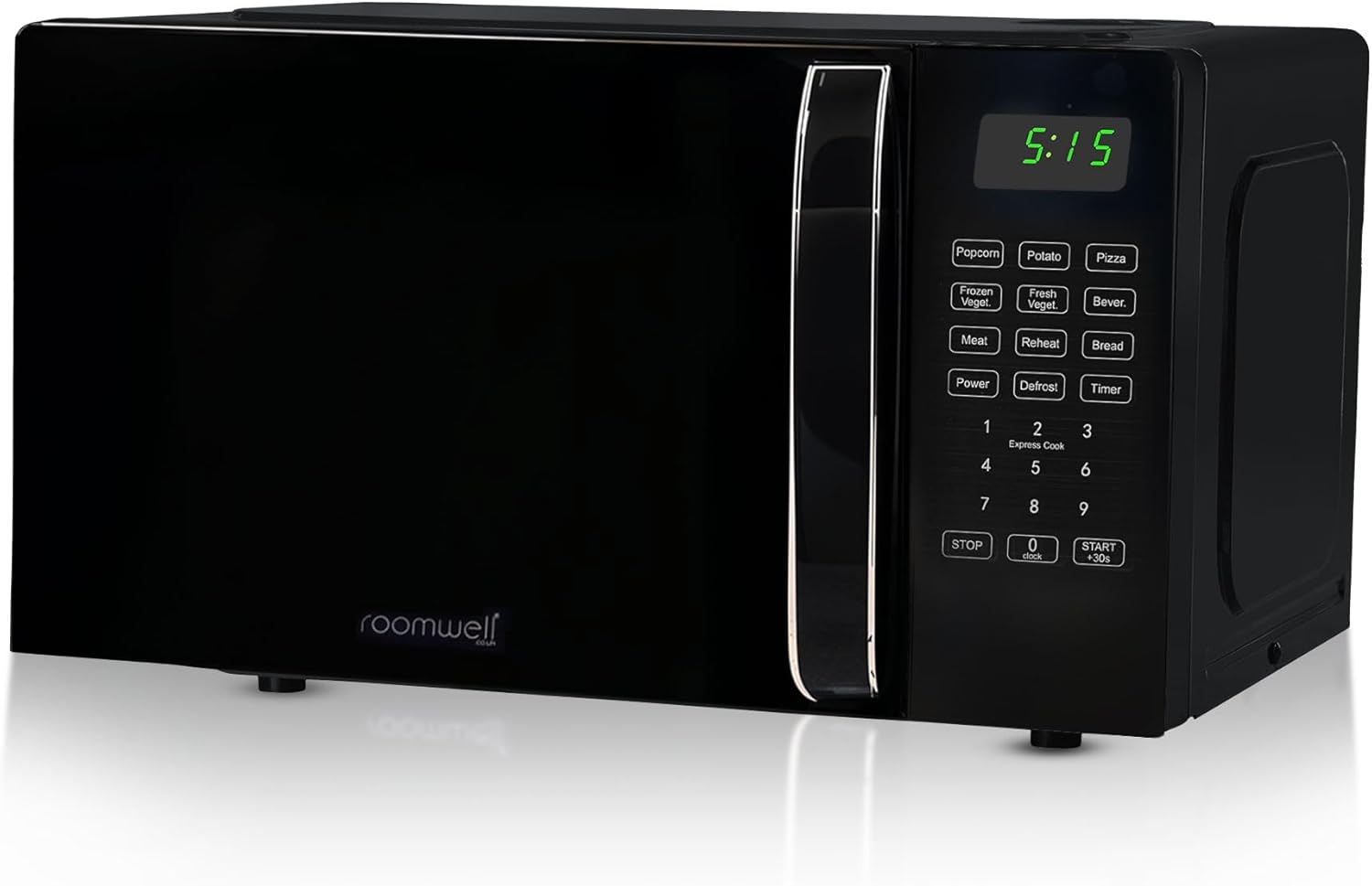 0.7 Cu Ft Microwave Countertop Small with Digital Display, 700 watt Microwave Black has 10 Power Levels & Auto Defrost Function Mini Microwave Oven Compact With Child Lock For Dorm, Home, Office