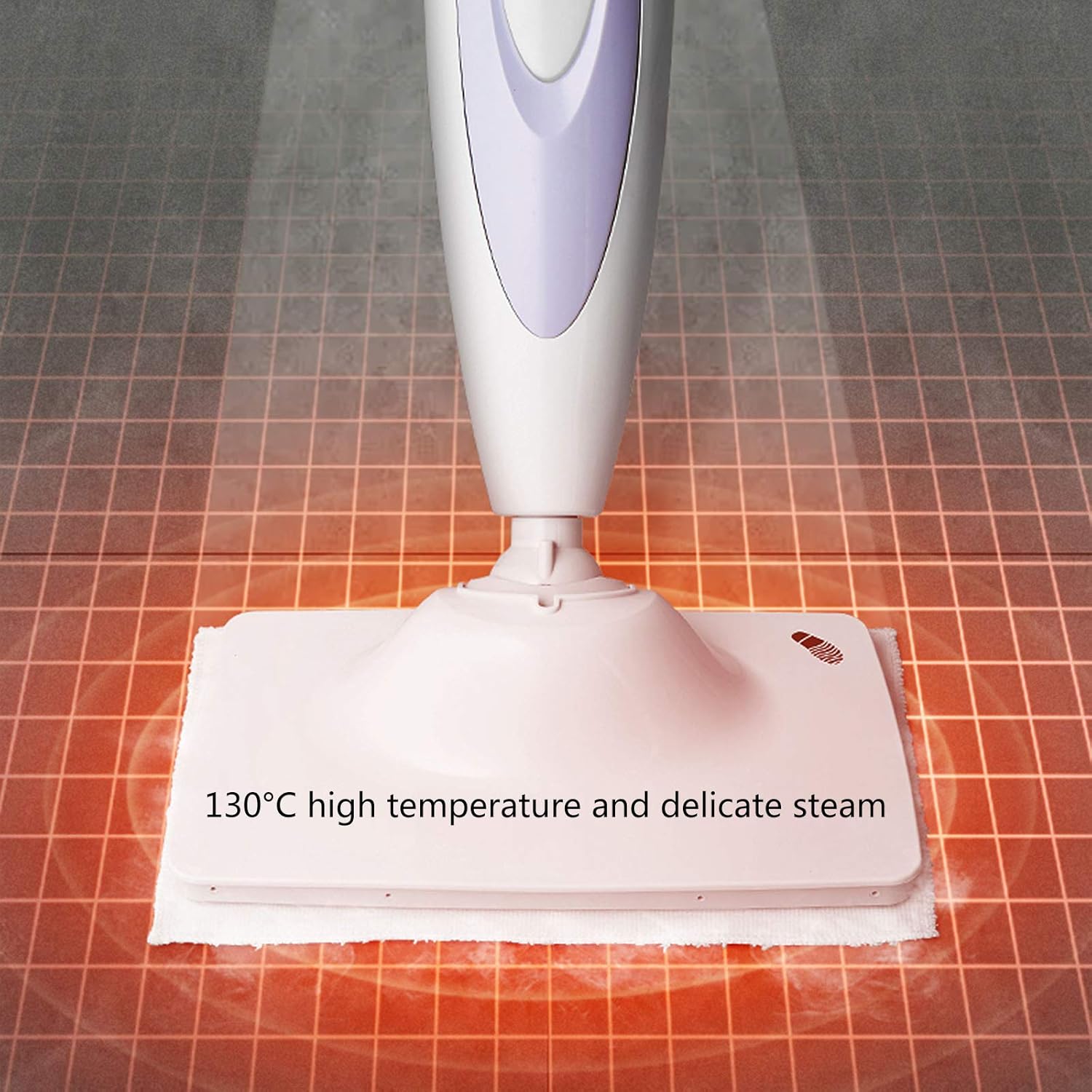 Wireless Steam Mop Floor Mop Steam Cleaner with Adjustable Steam Intensity Multifunctional Carpet Upright Cleaner Mop for Floor Cleaning Purple