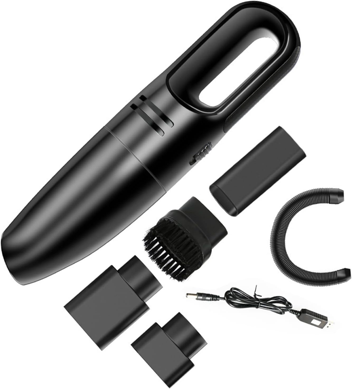 Car Vacuum Cleaner Mini Vacuum Portable Car Accessory Handheld Car Cleaning Kit Car Vacuum Cleaner with Double Filtration System,Black,Wireless