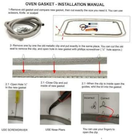 GLOB PRO SOLUTIONS 318053126 Microwave Oven Door Gasket Replacement for and Compatible with Frigidaire Kenmore 318053126 Heavy Duty