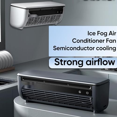 Portable Wireless Wall Mounted Air Conditioner,Portable Mini AC for Kitchen - Cool Mist Fan, Wall Mount (white)
