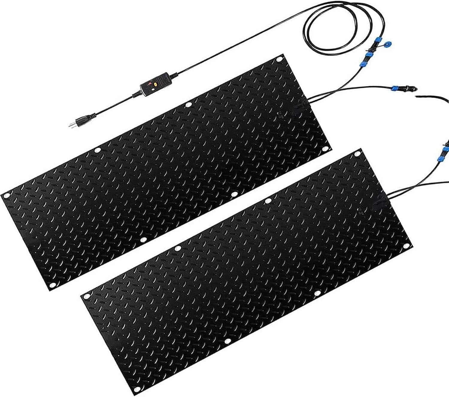 Heated Snow Melting Mats for Entrances, 11.8x23.6in/11.8x35.4in Heated Snow Melting Mats for Stairs, Melting Mats for Winter Snow Removal, No-Slip Stair Heating Mat(2 Pcs-30x60cm/(11.8x23.6in))