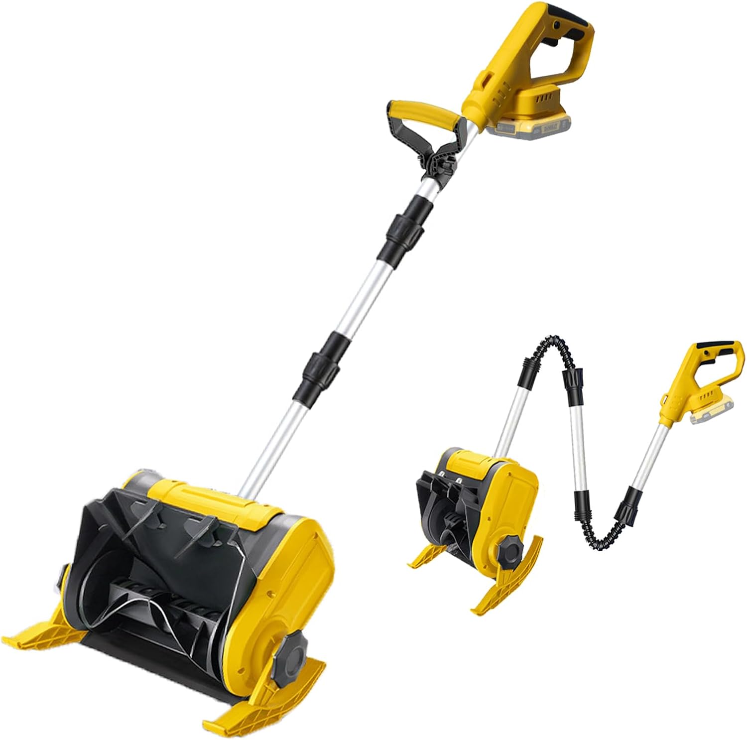 Electric Snow Shovel Compatible with Dewalt 20V Battery, 12 inch Electric Snow Blower, Foldable Lightweight Snow Blower Cordless, 20 ft Throwing Distance Power Snow Removal (No Battery)