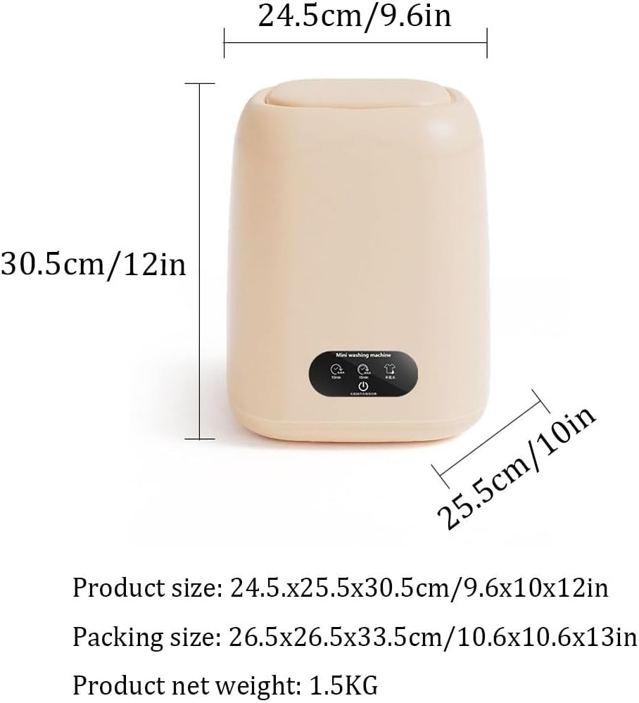 9L Mini Portable Washing Machine 9.6x10x12in Apartment Washers 2 In 1 Perfect For Camping Travelling Apartment Dorm Home Convenience And Efficiency