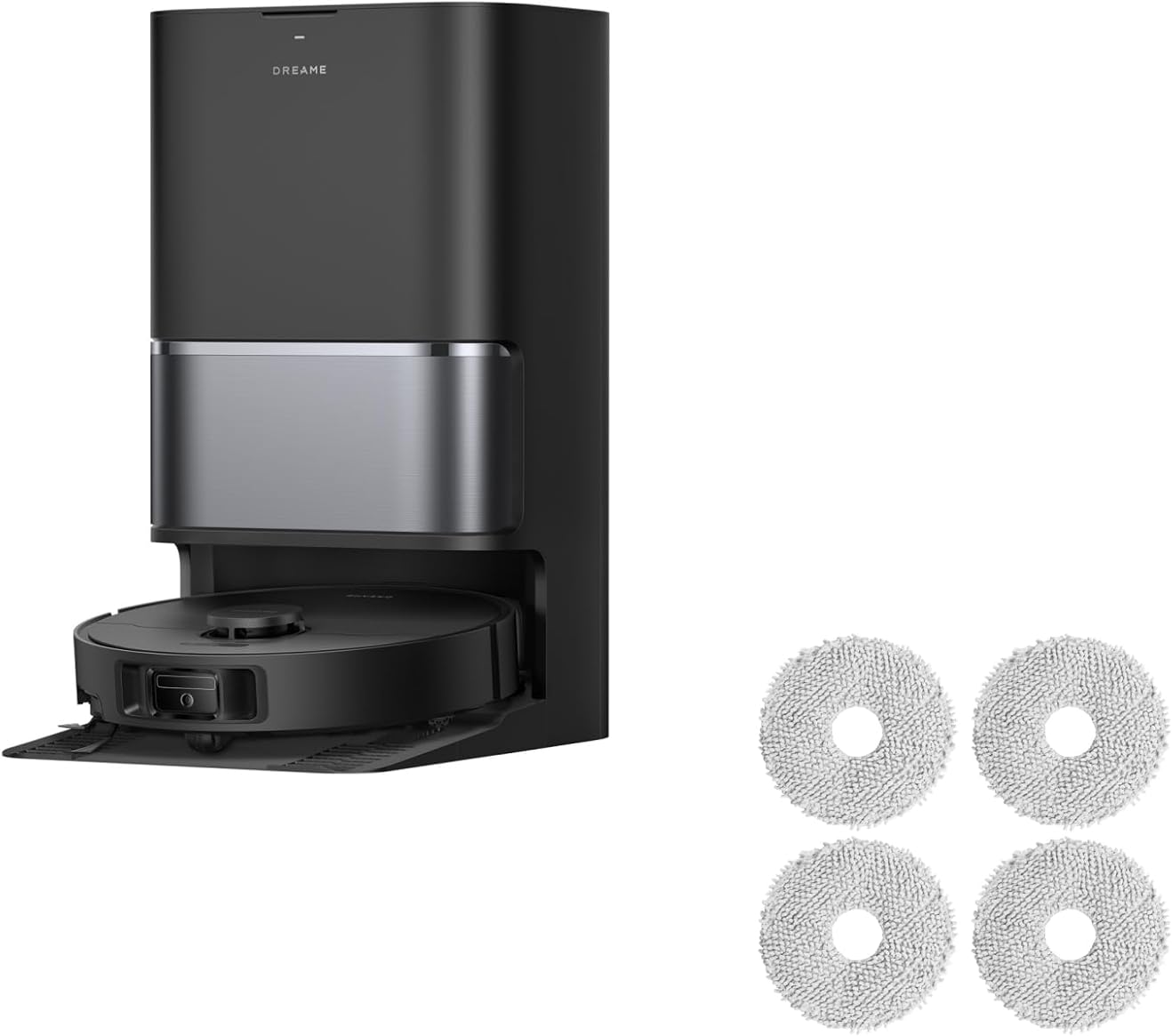 DREAME L40 Ultra Gen 2 Robot Vacuum Cleaner (Black) and Mop Pads (4pcs)