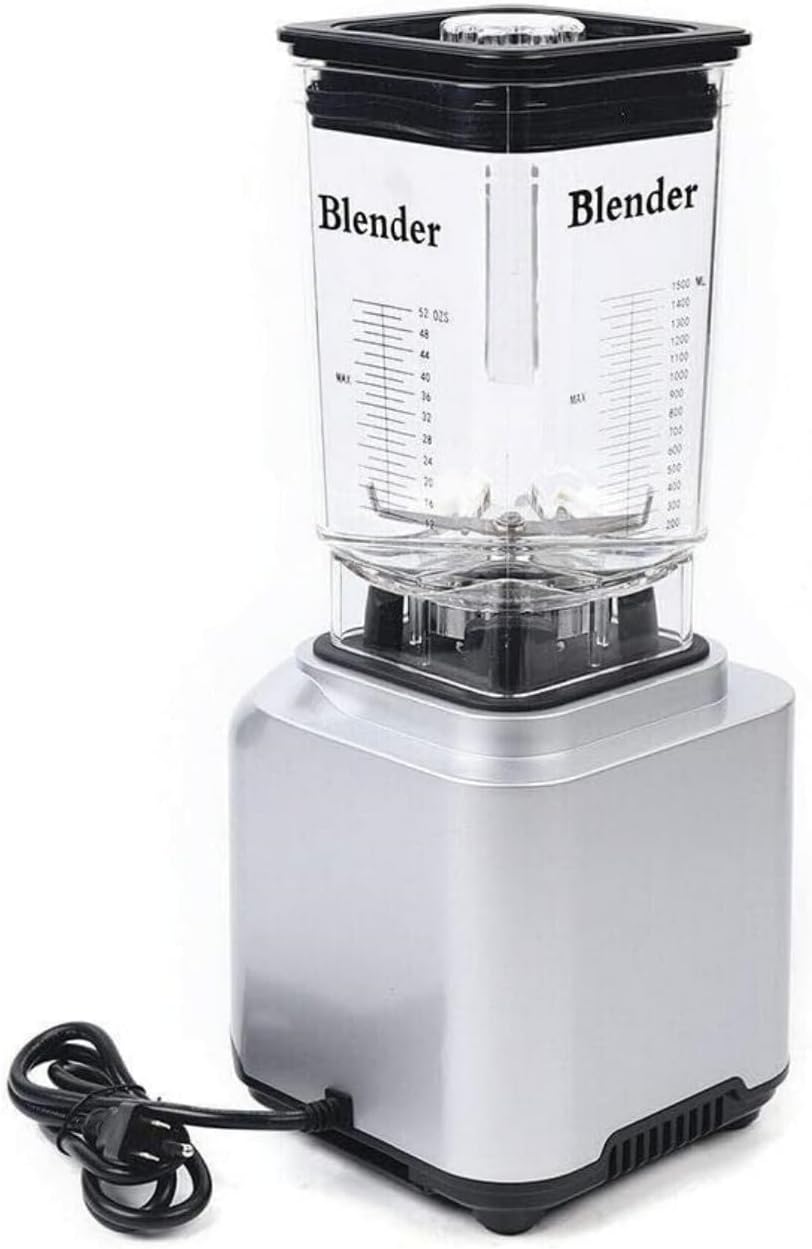 Commercial Smoothies Blender, 2200W High Speed Low Noise 1.5L/0.4Gal Fruit Juicer Smoothie Mixer Maker with Timer, Professional Countertop Heavy Duty Blender for Ice Crush, Shakes
