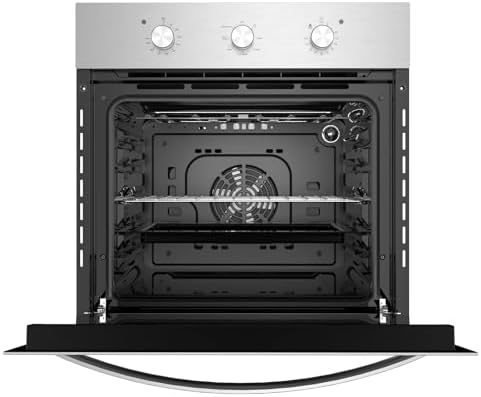 Empava 24 in. Electric Single Wall Oven Convection with 6 Cooking Functions Mechanical Knobs Control in Stainless Steel Model 2020, B14