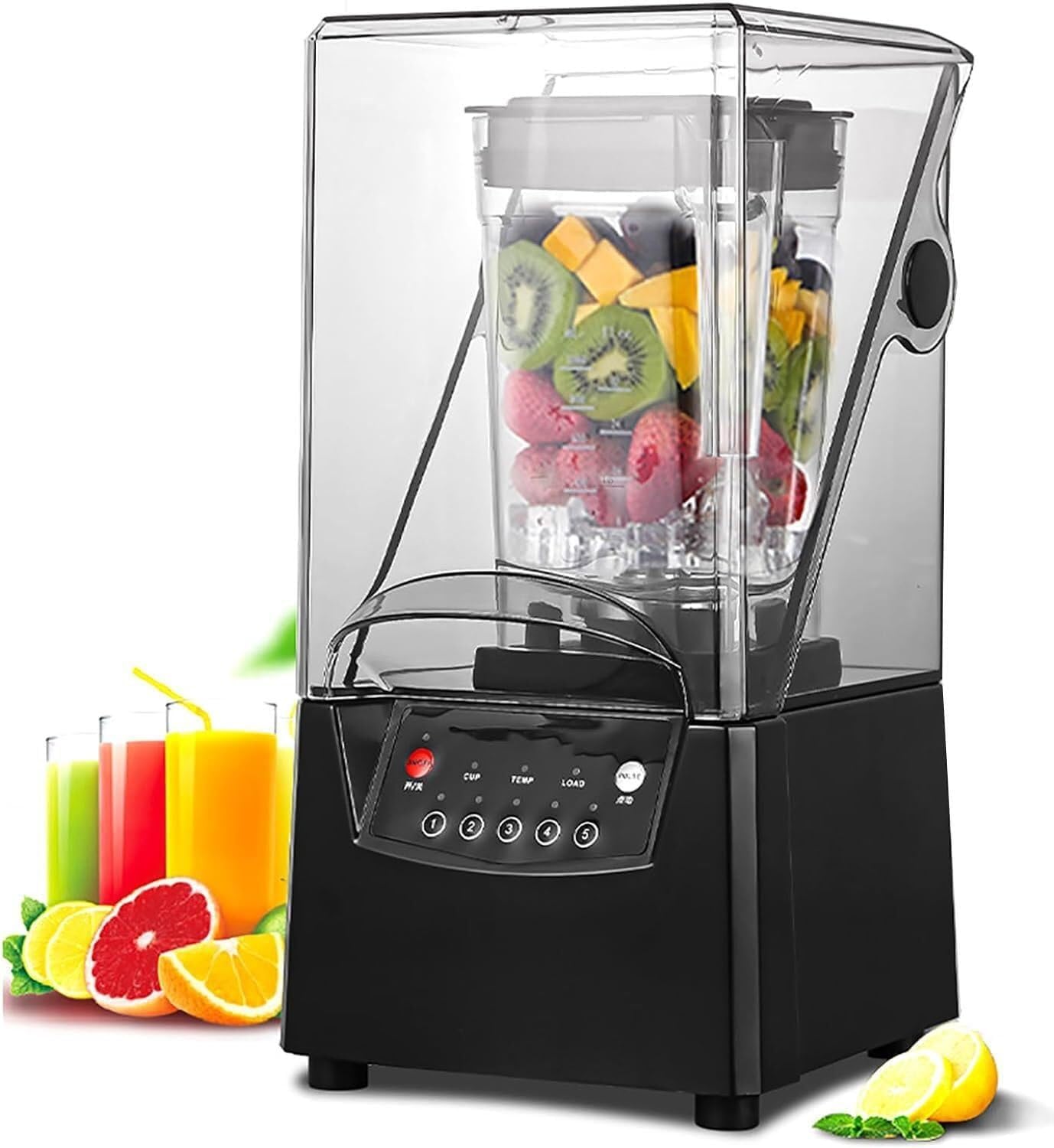 2200W Blender Smoothie Maker, Portable Blender, 2L Smoothie Blender with 5 Presets, 17000RPM Shredded Ice, Silent Broken Wall Cooking Machine,for Smoothie, Fruits（2 Cups）