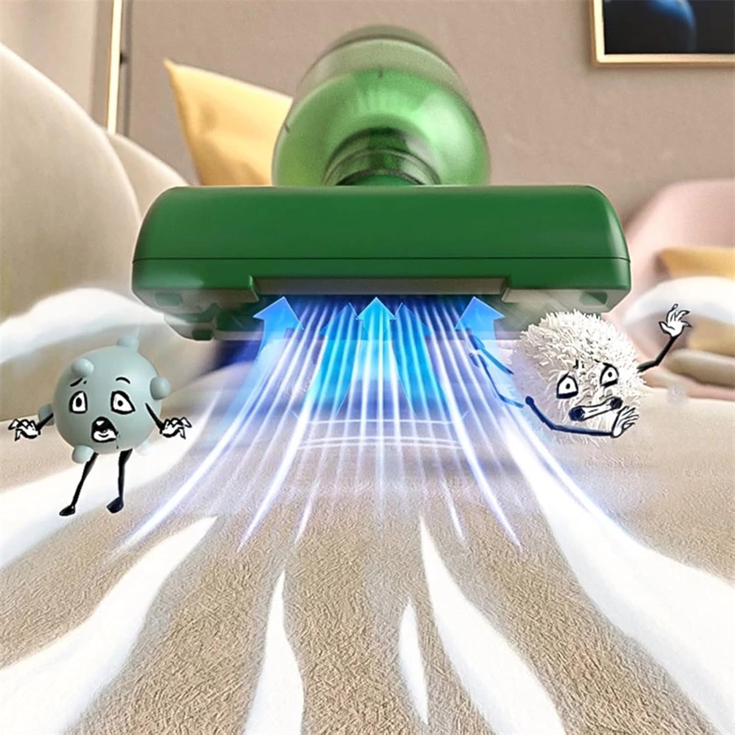 Car Vacuum Cleaner Handheld Mini Vacuum Portable Car Accessory Car Cleaning Kit, Car Vacuum Cleaner with Double Filtration System,White