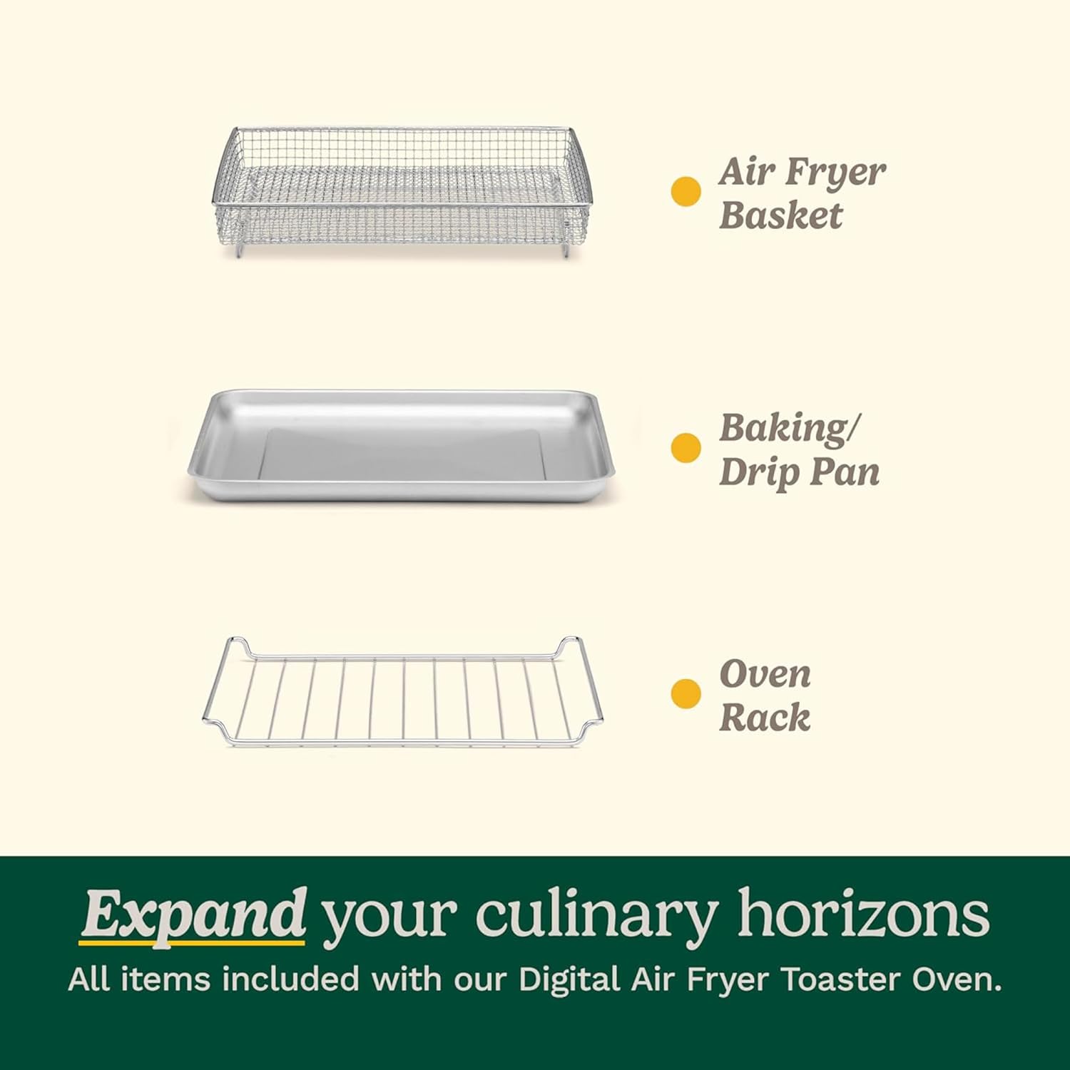 1800 Watt Stainless Steel Air Fryer/Convection Toaster Oven