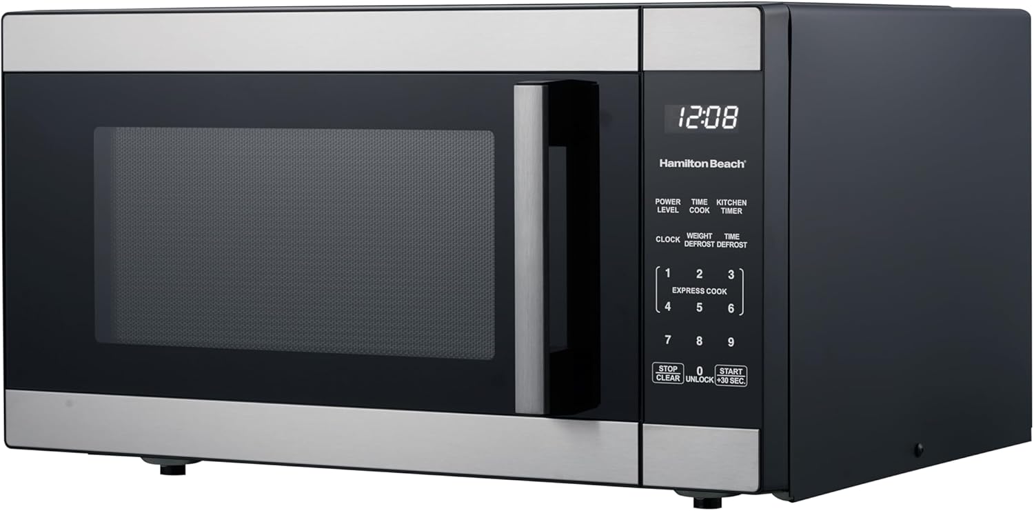 Hamiltan Beach 1.6 Cu Ft Sensor Cook Countertop Microwave Oven, Stainless Steel
