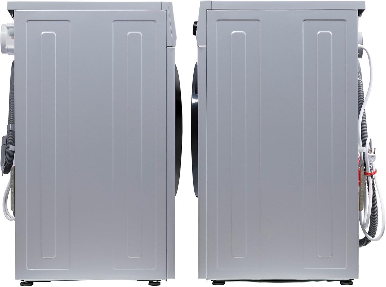 1.6 cu.ft. CONVERTIBLE Compact Combo Washer Dryer with Pet Cycle (Silver)